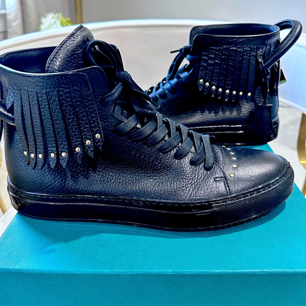 Buscemi 125 MM Fringe Stud Black Men’s shoes size 10